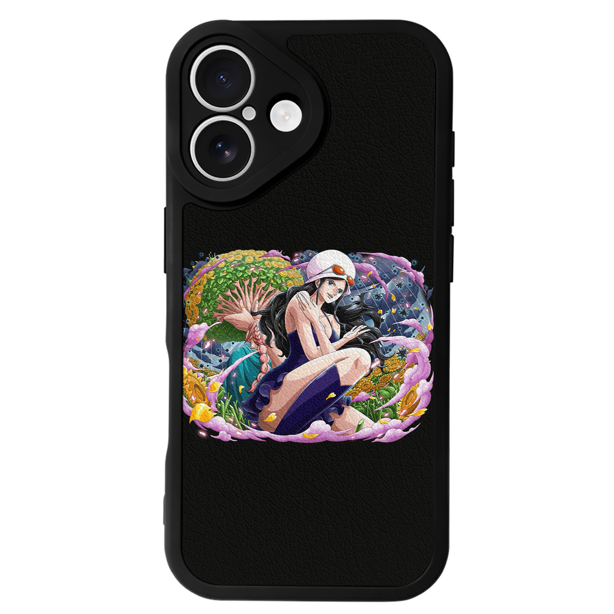 （画像用） ワンピース ニコ・ロビン ONE PIECE Nico Robin 【iPhone 16シリーズ対応】シリコンスマホケース（レザー調） 材質：シリコン
